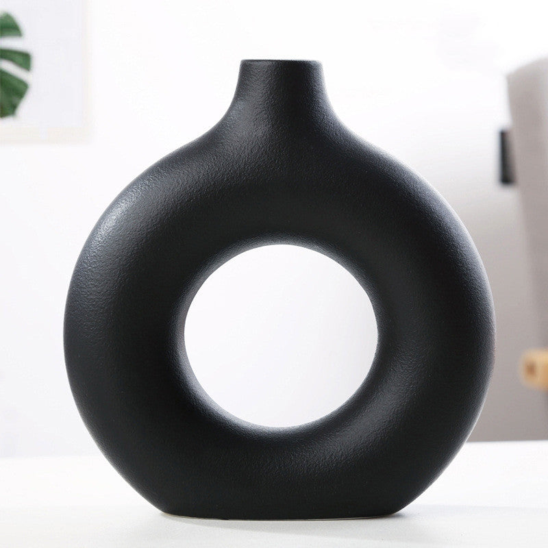 Frosted Ceramic Vase – Modern Minimalist Porcelain Flower Vase | Home Decor