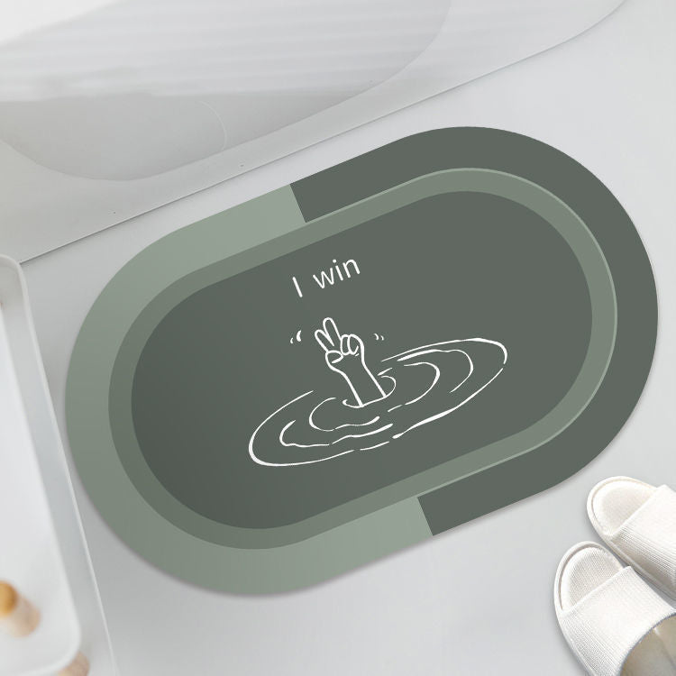 Absorbent Non Slip Floor Mat, Carpet Slip-Resistant Bathing Room Rug Floor, Microfiber Bath Mats for Bathroom Memory Foam Bath Mat Rug