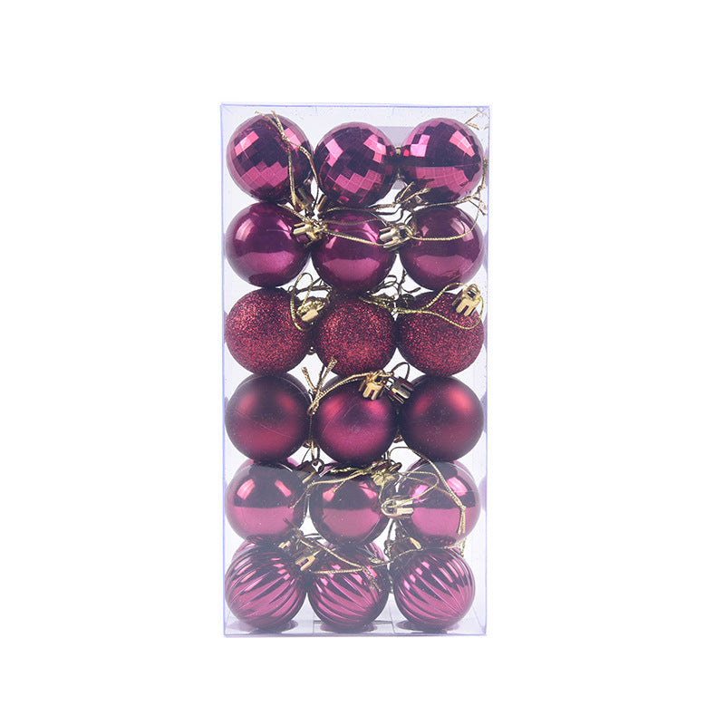 36 PCs Colored Christmas Balls Set Whole Box Shatterproof Xmas Tree Ornaments