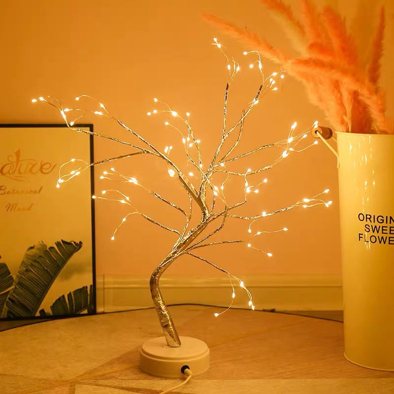 LED Copper Wire Bedroom Tree Lamp | Decorative Night Light for Home Décor