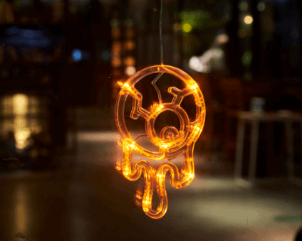 Halloween Window Hanging LED Lights – Spider, Pumpkin & Ghost Decorative Party Lights