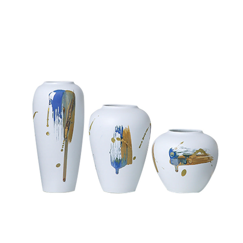 Large Ceramic Vase for Living Room – Tall Frosted Color Glaze | European Style | 3 Sizes