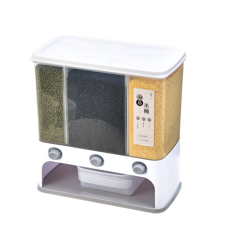 Food Storage Box – Wall-Mounted Grain Dispenser | Clear Plastic Kitchen Container
