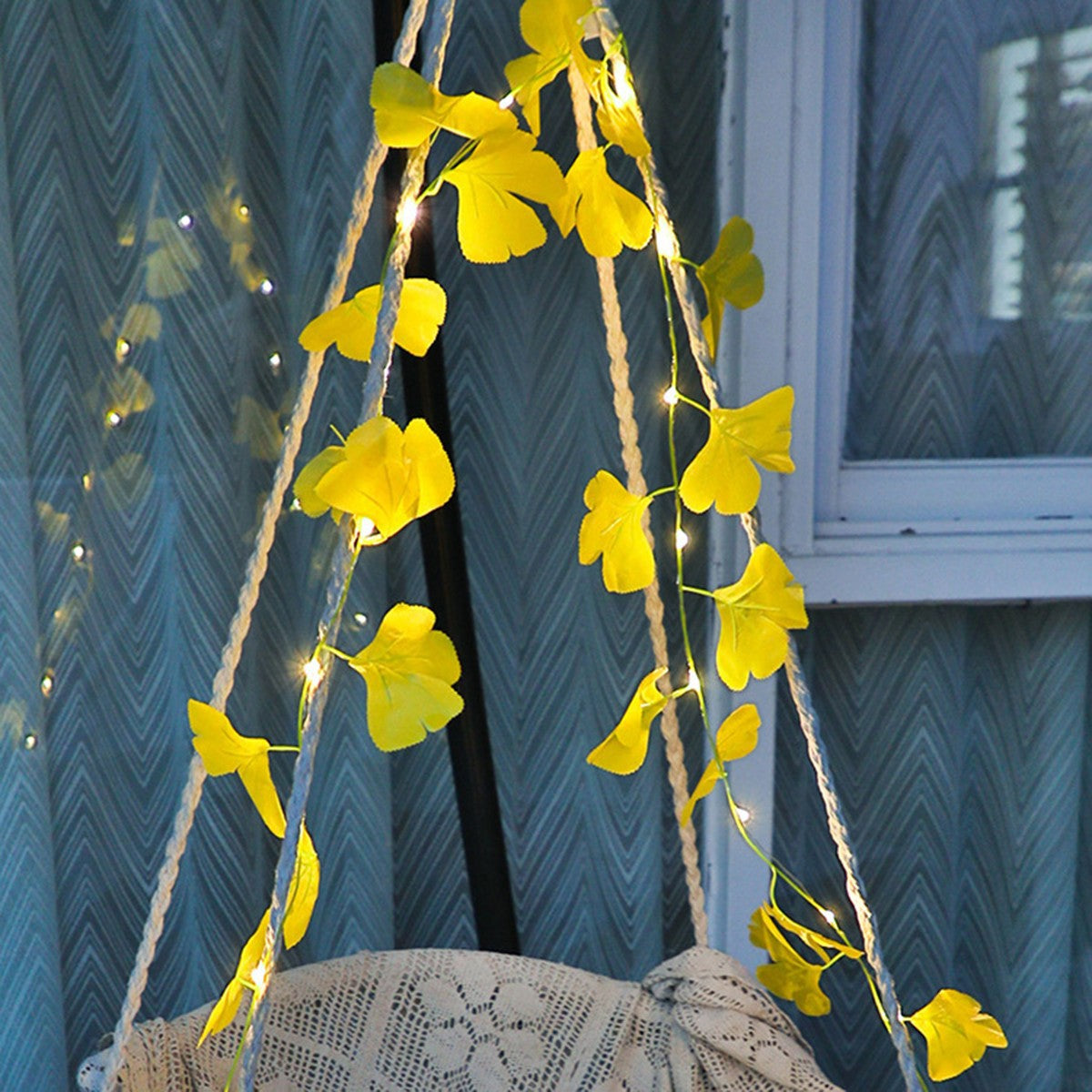 Maple Leaf Rattan Decorative Light String | Warm LED Garland for Home Décor
