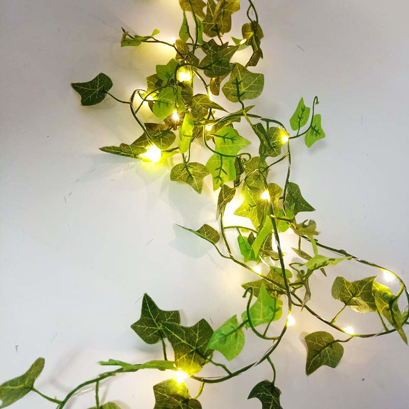 Maple Leaf Rattan Decorative Light String | Warm LED Garland for Home Décor