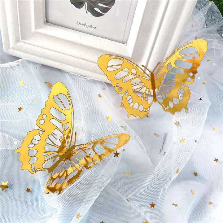 3D Hollow Stickers Butterflies for Bedroom Walls & Mirrors Home Decor