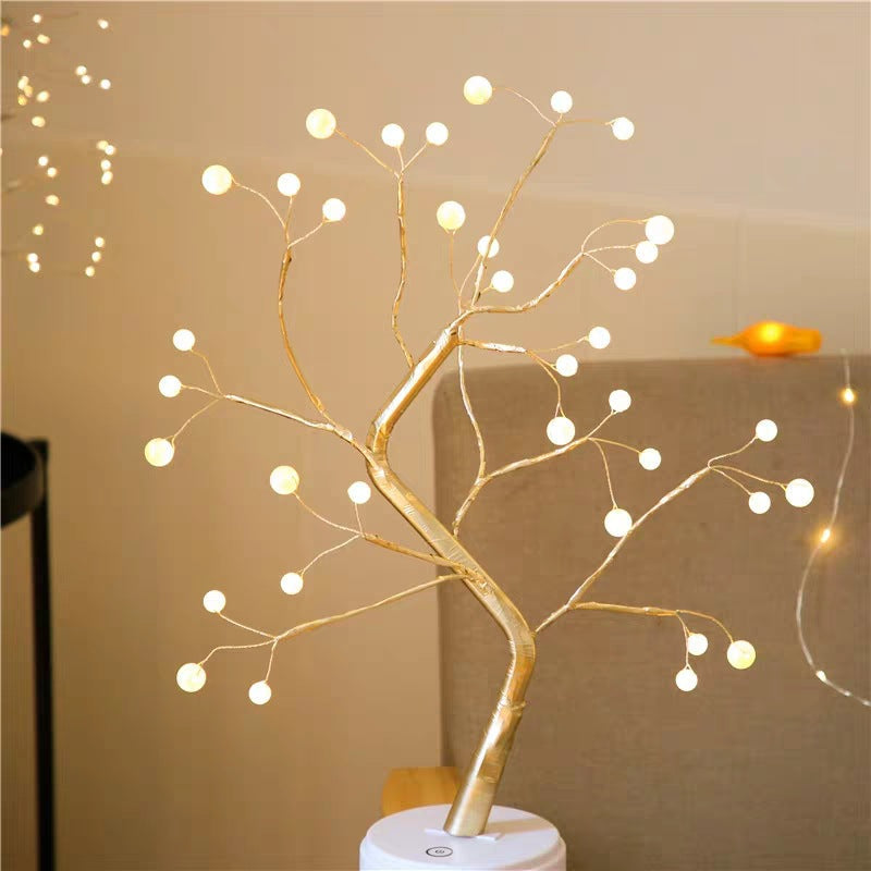 LED Copper Wire Bedroom Tree Lamp | Decorative Night Light for Home Décor