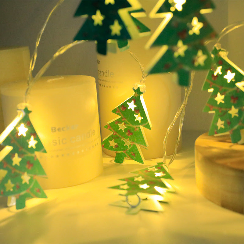 Santa Claus String Lights Christmas LED Light Elk Snowman Xmas Ornament Decoration