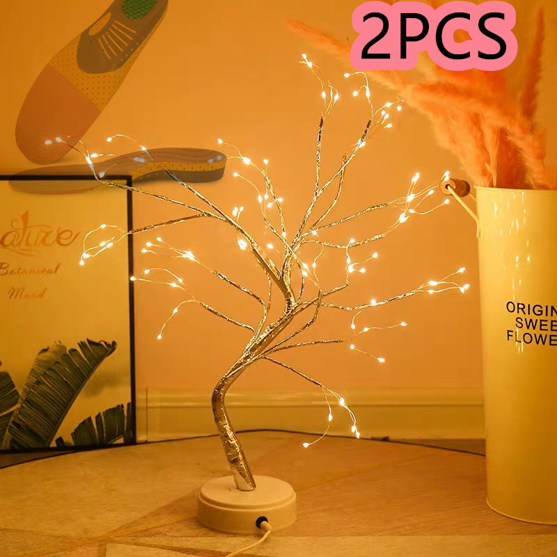 LED Copper Wire Bedroom Tree Lamp | Decorative Night Light for Home Décor