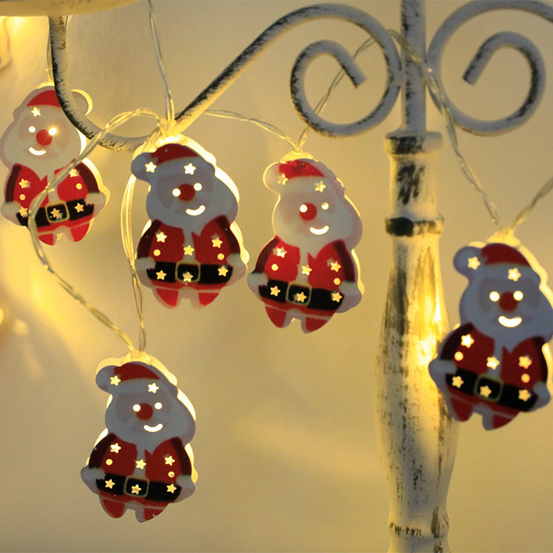 Santa Claus String Lights Christmas LED Light Elk Snowman Xmas Ornament Decoration