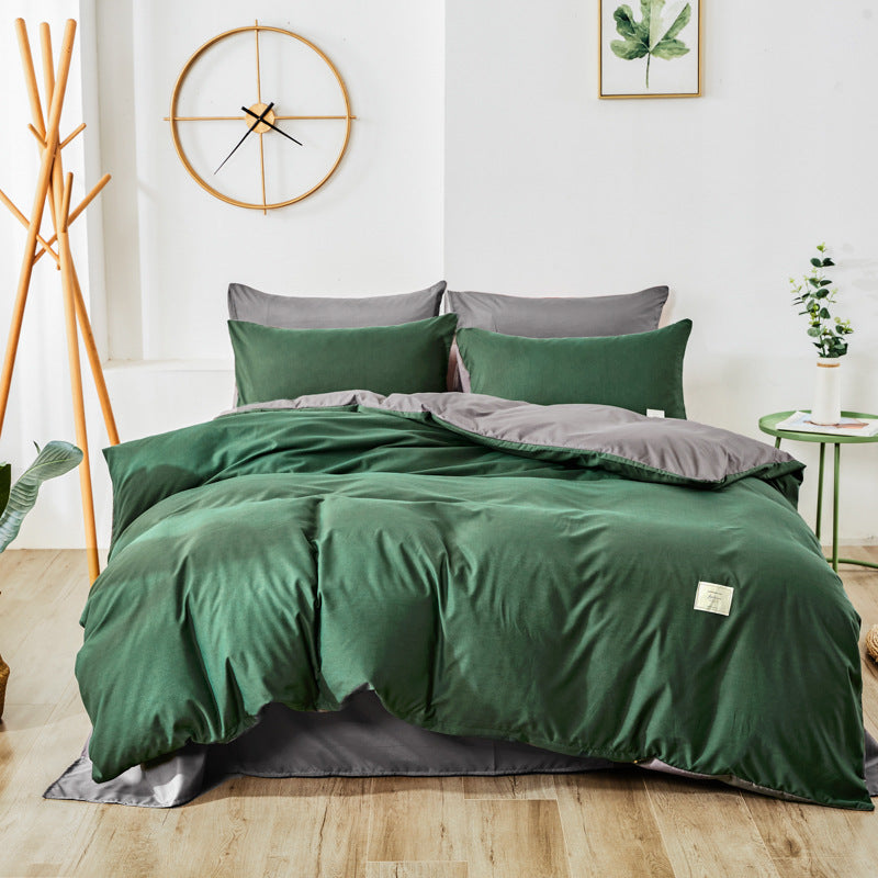 Splendas Soft Cotton Duvet Cover Set 4-Piece Breathable Wrinkle Resistant | Twin Queen King