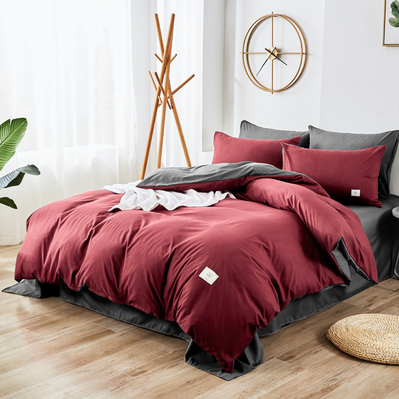 Splendas Soft Cotton Duvet Cover Set 4-Piece Breathable Wrinkle Resistant | Twin Queen King