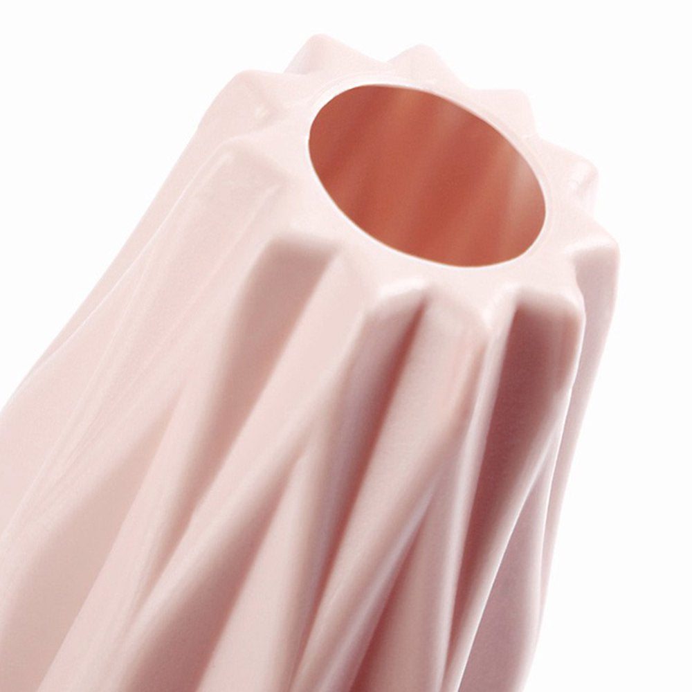 Unbreakable Tall Geometric Plastic Vase(White/Green/Pink)