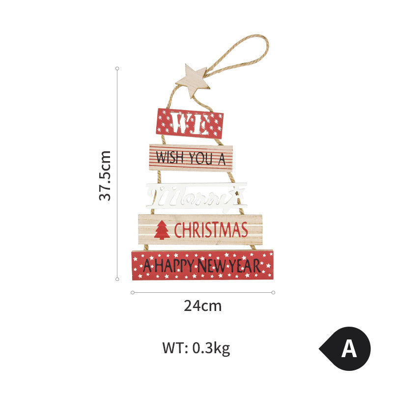 Christmas Wooden Wall Decorations English Blessing Listing