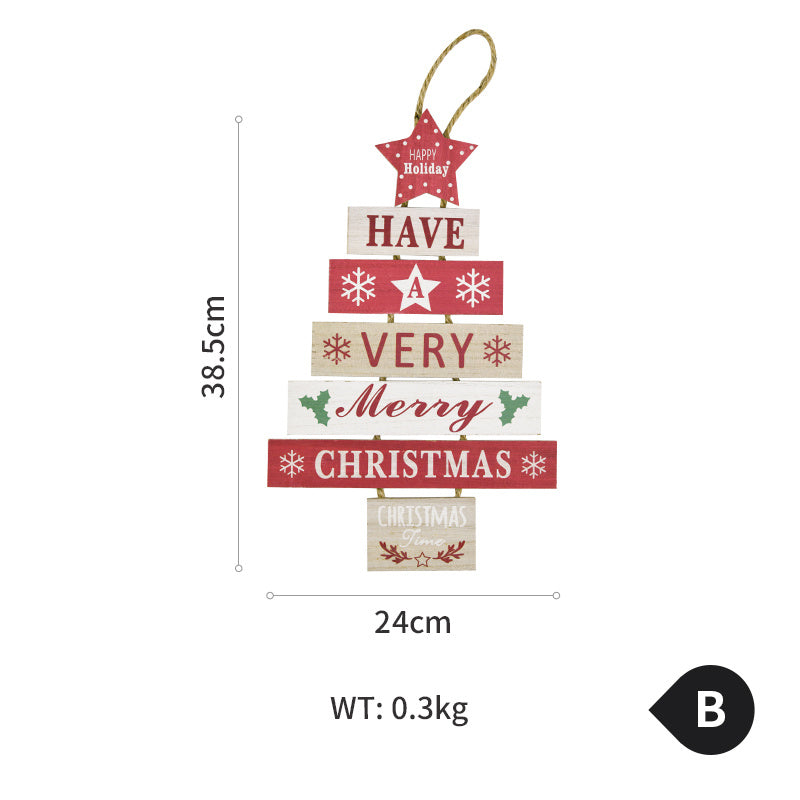 Christmas Wooden Wall Decorations English Blessing Listing