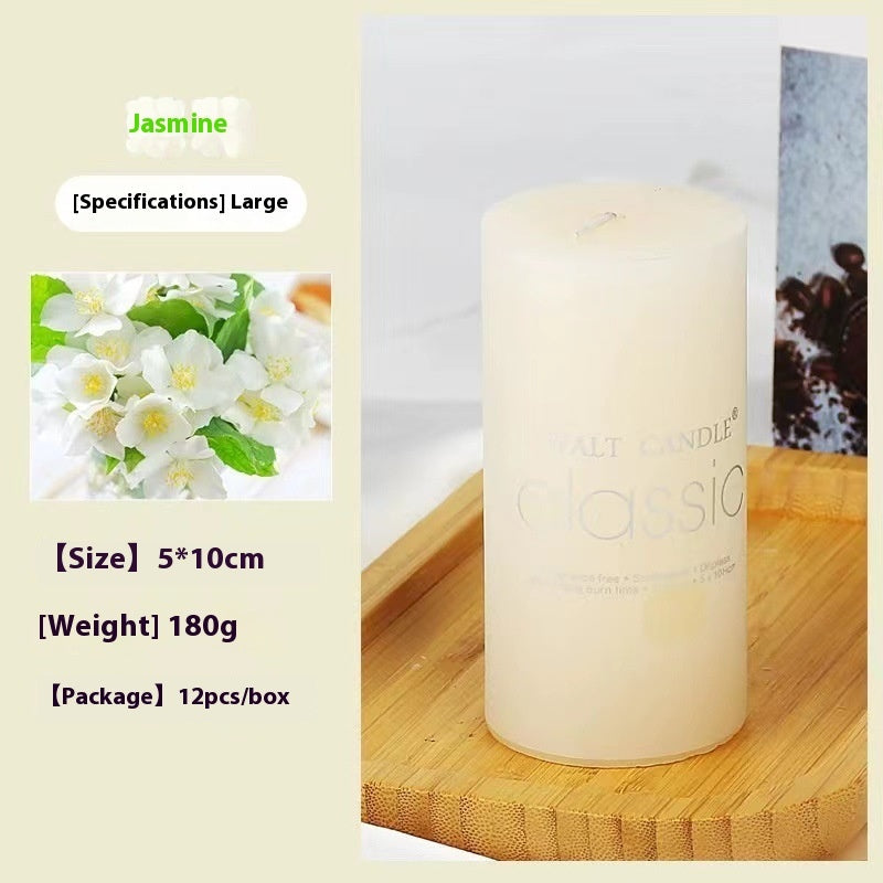 Cylindrical Aromatherapy Scented Candle Smokeless Colorful Pillar Candle for Home Decor