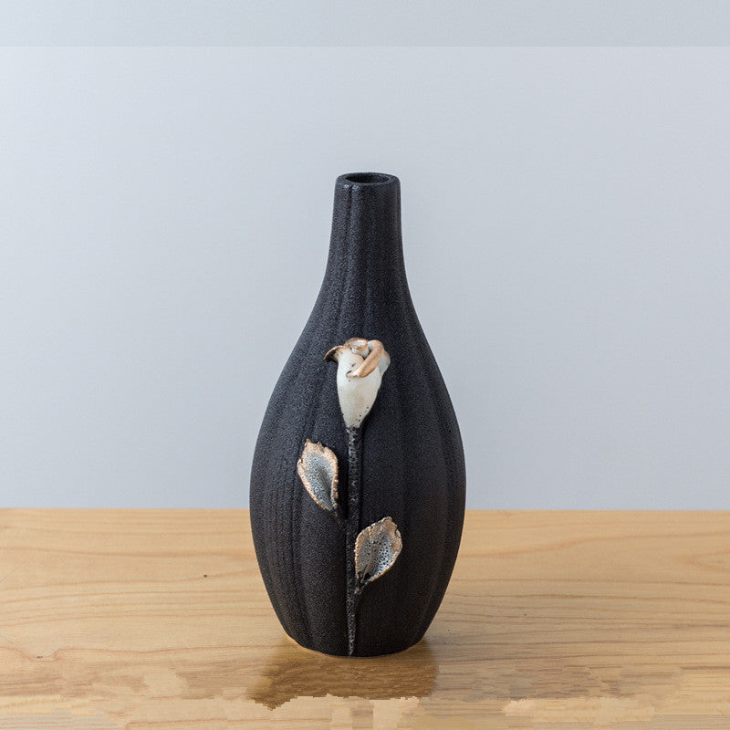 Handmade Ceramic Vase – Painted Glazed Porcelain | European Style Landscape & Floral Decor