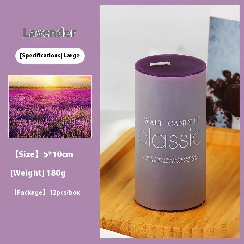Cylindrical Aromatherapy Scented Candle Smokeless Colorful Pillar Candle for Home Decor