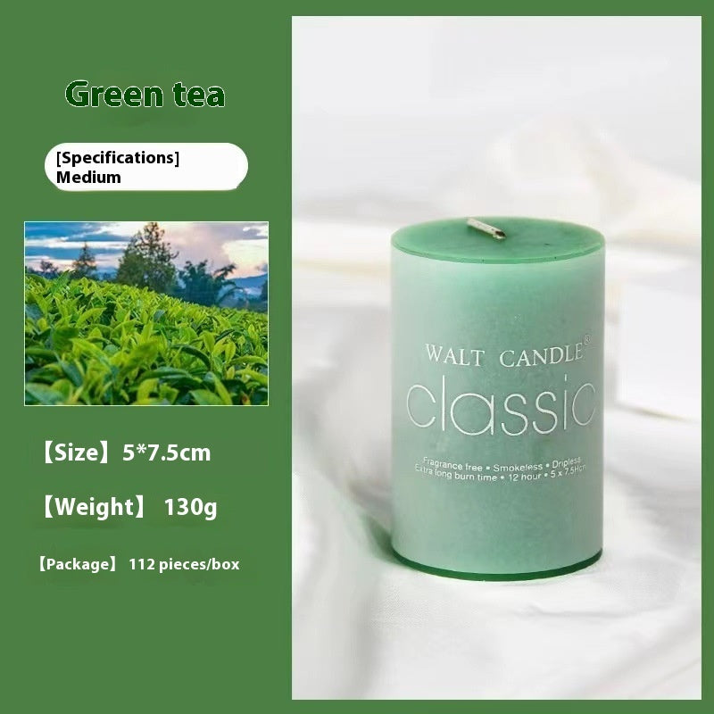 Cylindrical Aromatherapy Scented Candle Smokeless Colorful Pillar Candle for Home Decor