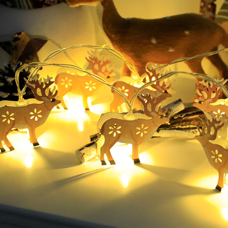 Santa Claus String Lights Christmas LED Light Elk Snowman Xmas Ornament Decoration
