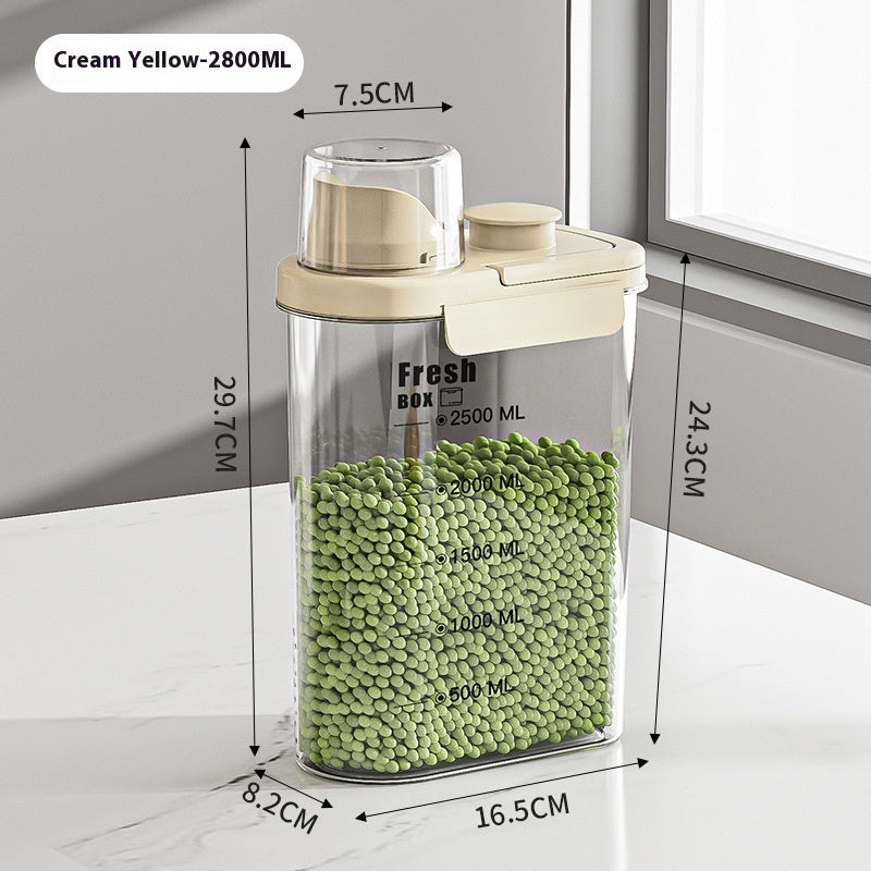 Airtight Food Storage Containers - Clear Pantry Canisters with Lid, BPA Free