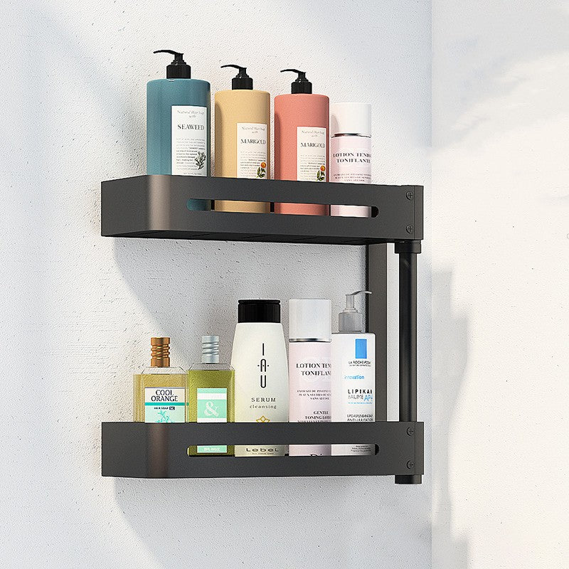 360 Rotating Aluminum Bathroom Shelf - No Drill or Wall Mount | 2, 3 and 4 Layer