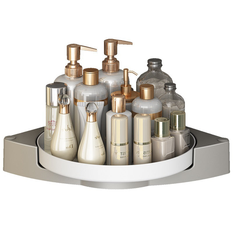 360 Rotating Bathroom Shelf - No Drill Wall Mount Organizer | 1 and 2 Layer