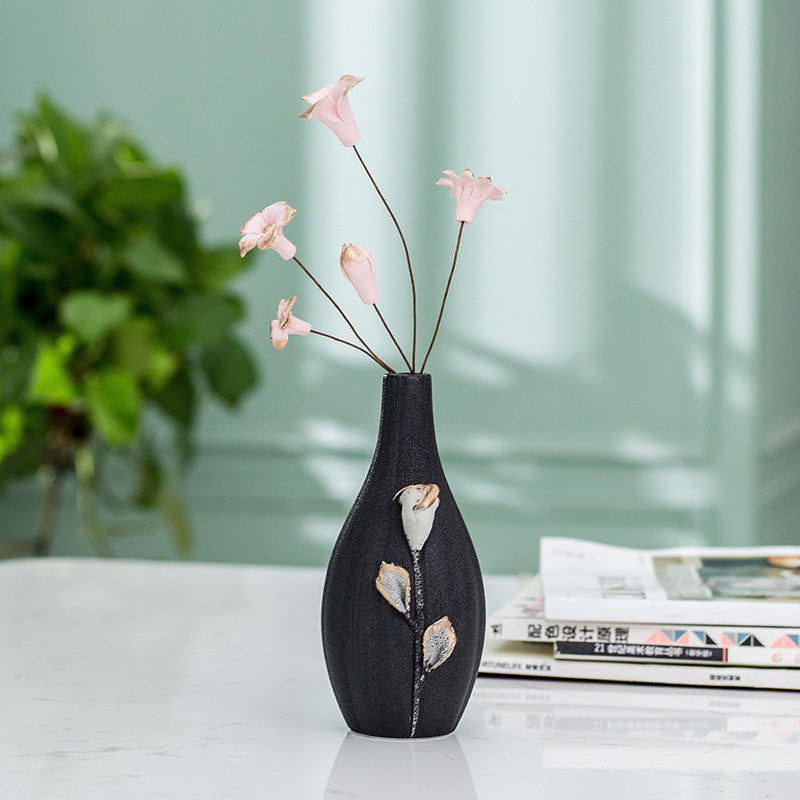 Handmade Ceramic Vase – Painted Glazed Porcelain | European Style Landscape & Floral Decor