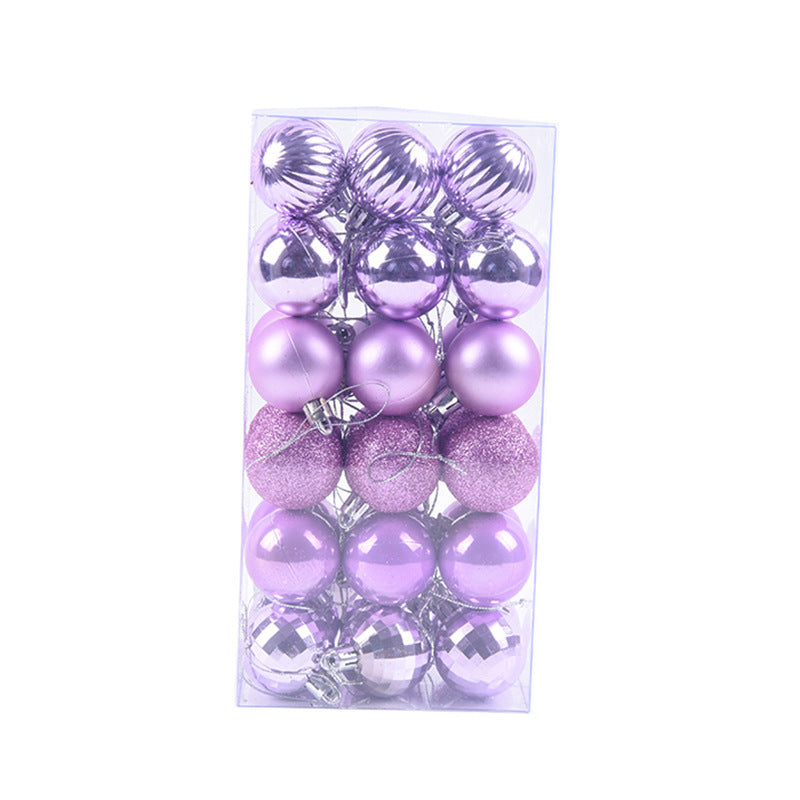 36 PCs Colored Christmas Balls Set Whole Box Shatterproof Xmas Tree Ornaments