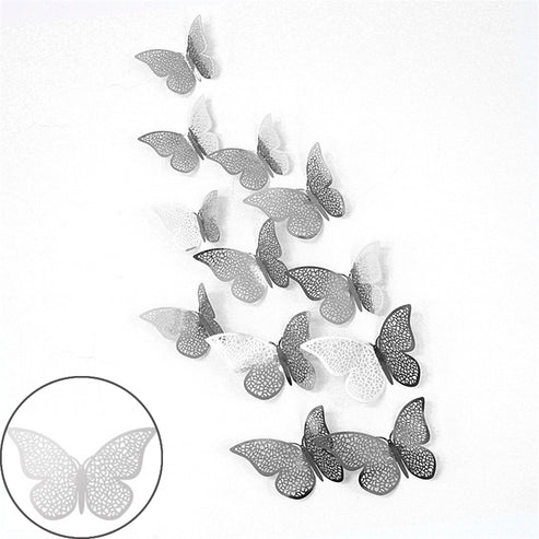 3D Hollow Stickers Butterflies for Bedroom Walls & Mirrors Home Decor