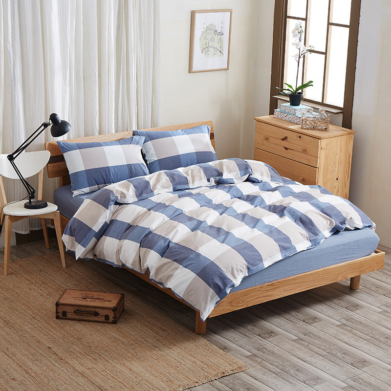Splendas Geometric Bed Sheet Set Pure Cotton Super Soft 4-Piece Bedding | 4 Sizes