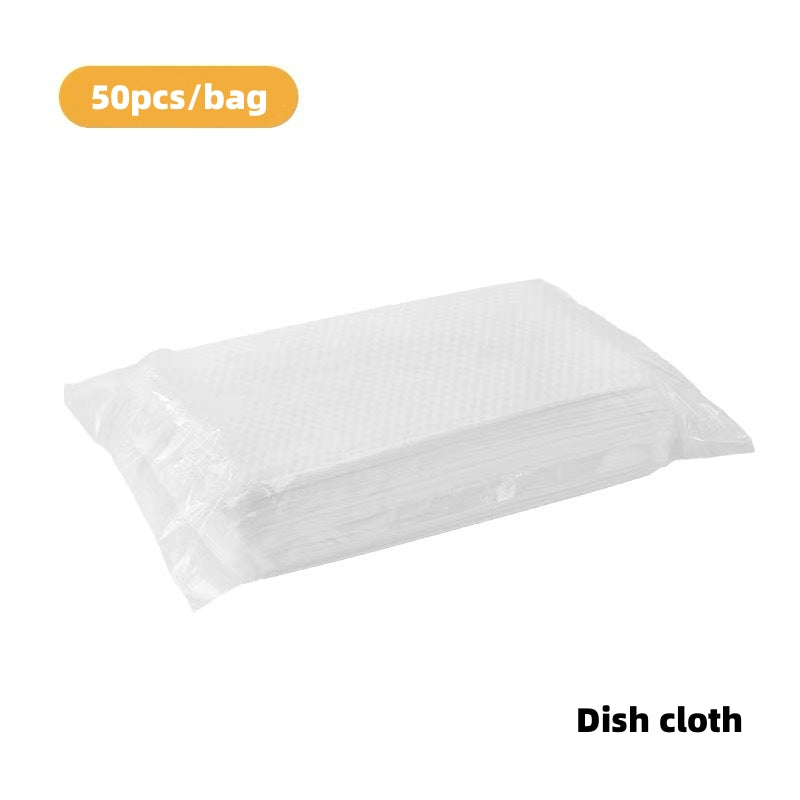 Magic Brush Set for Kitchen Bathroom Toilet Glass Wall Cleaning with Handle Rag