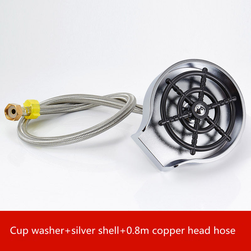 Bar Counter Cup Washer Sink High-Pressure Spray Automatic Faucet Coffee Pitcher