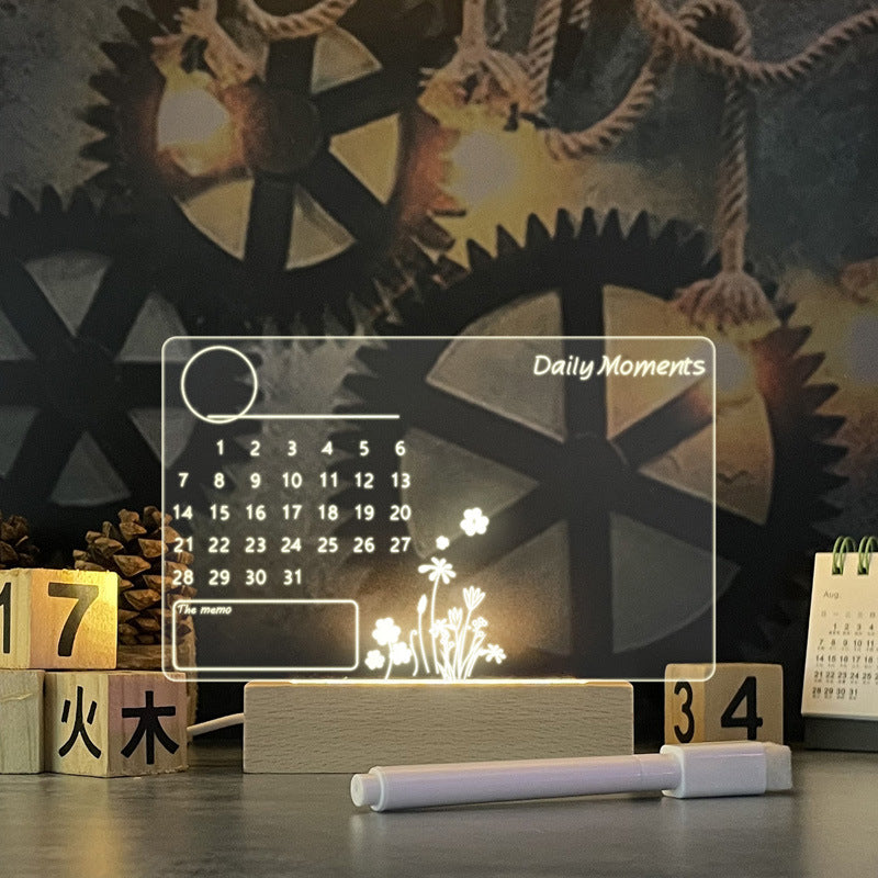 Note Board USB Led Night Light | Lamp With Pen