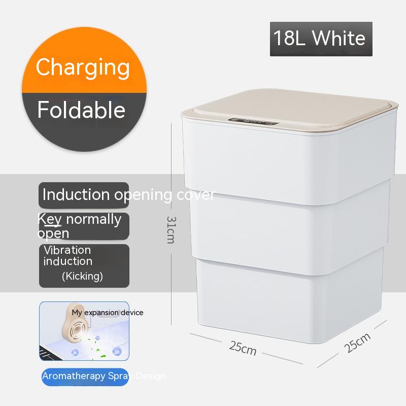 Smart Touchless Trash Can with UV & Deodorizer – 13L/16L