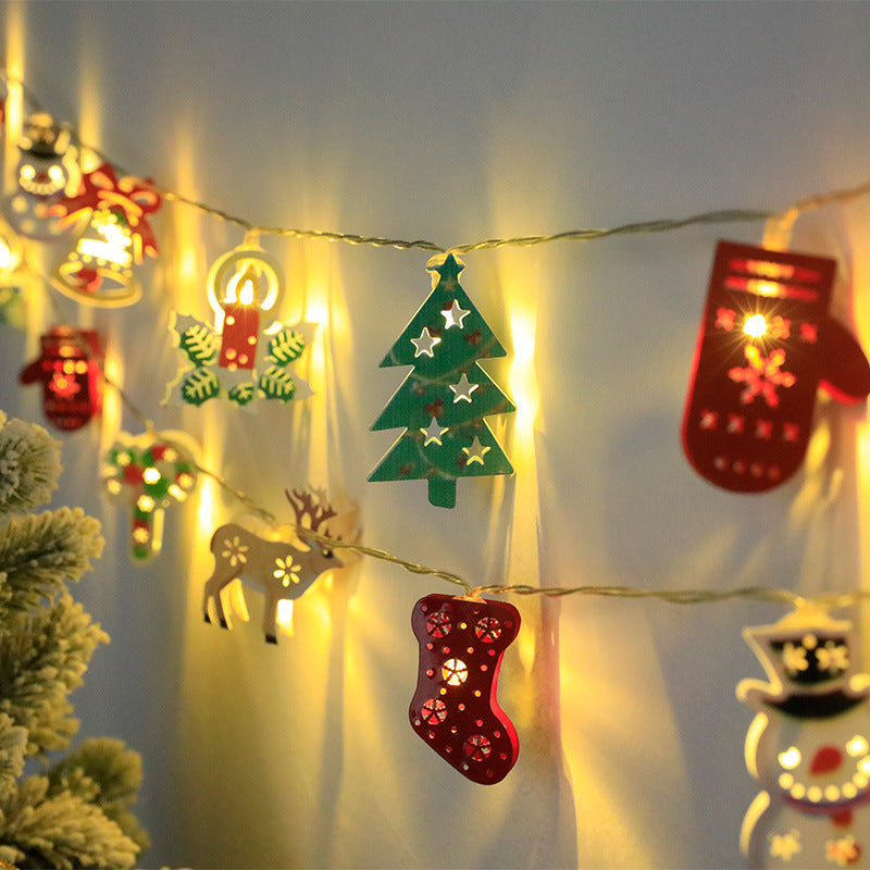 Santa Claus String Lights Christmas LED Light Elk Snowman Xmas Ornament Decoration