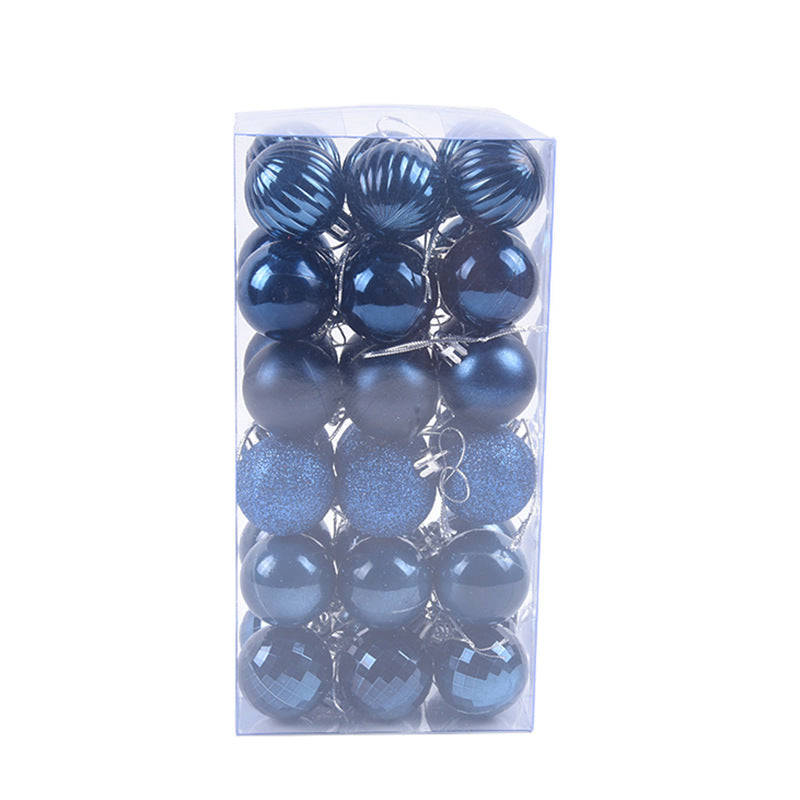 36 PCs Colored Christmas Balls Set Whole Box Shatterproof Xmas Tree Ornaments