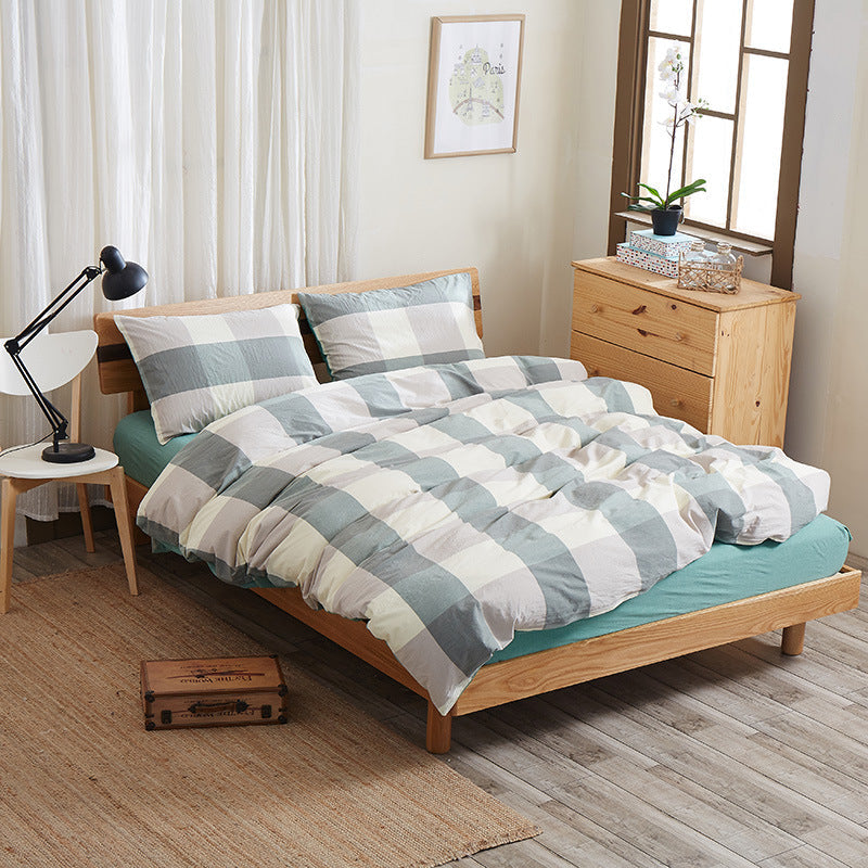 Splendas Geometric Bed Sheet Set Pure Cotton Super Soft 4-Piece Bedding | 4 Sizes