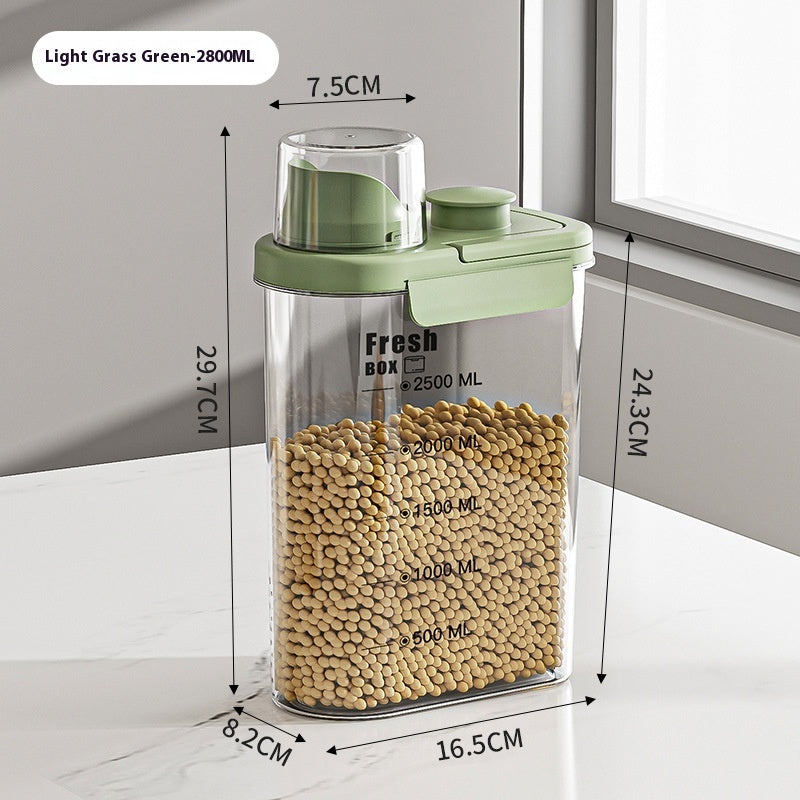 Airtight Food Storage Containers - Clear Pantry Canisters with Lid, BPA Free