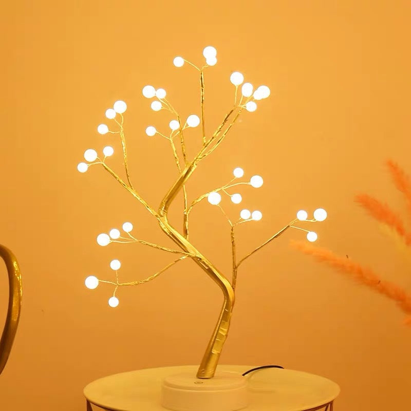 LED Copper Wire Bedroom Tree Lamp | Decorative Night Light for Home Décor