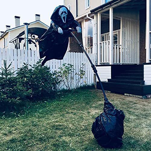 Halloween Skull Screaming Scarecrow – Home & Garden Bird Repeller Decor
