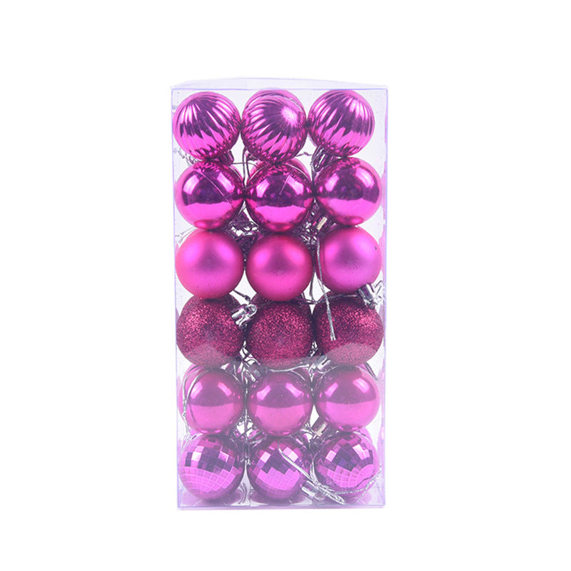 36 PCs Colored Christmas Balls Set Whole Box Shatterproof Xmas Tree Ornaments