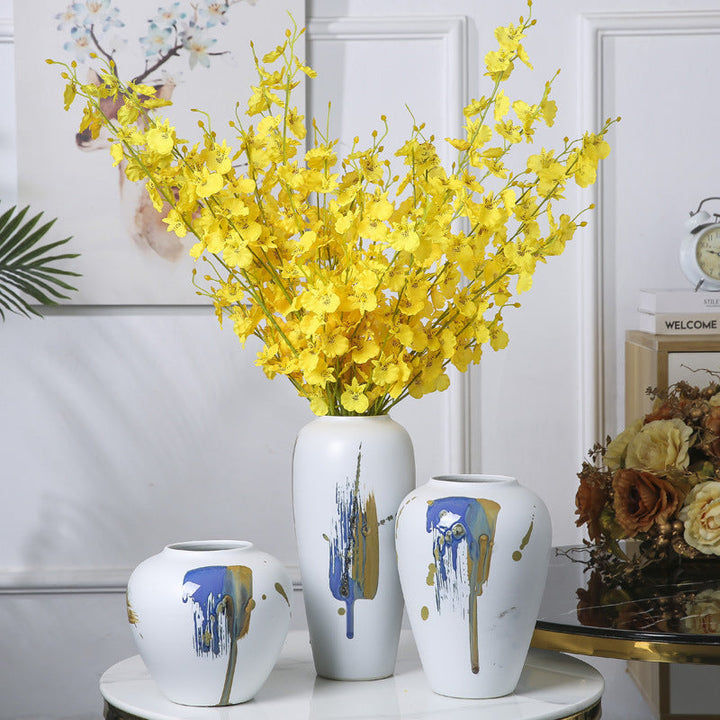 Large Ceramic Vase for Living Room – Tall Frosted Color Glaze | European Style | 3 Sizes