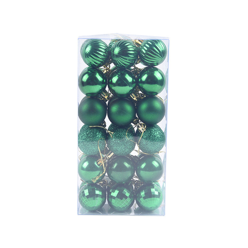 36 PCs Colored Christmas Balls Set Whole Box Shatterproof Xmas Tree Ornaments