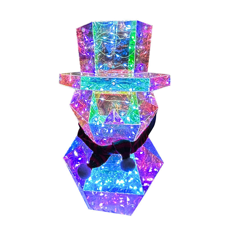 Santa Claus Night Light Colorful LED Glow Christmas Decor Table Ornament