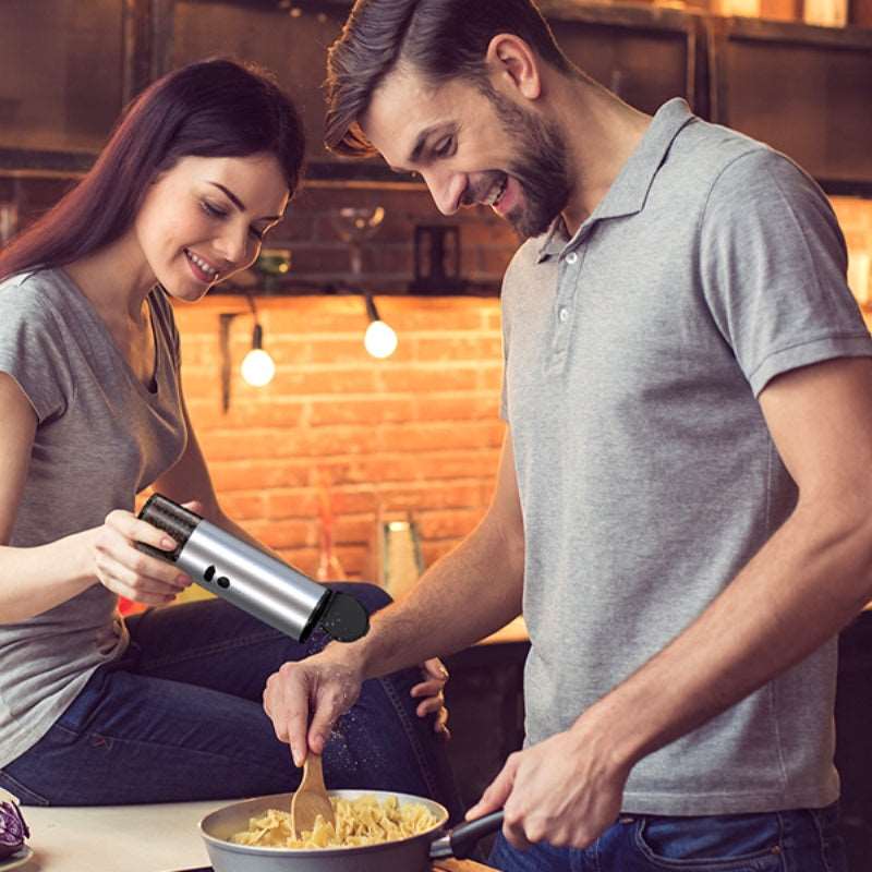 Electric Salt And Pepper Grinder Set Rechargeable LED Mill Kitchen Tool