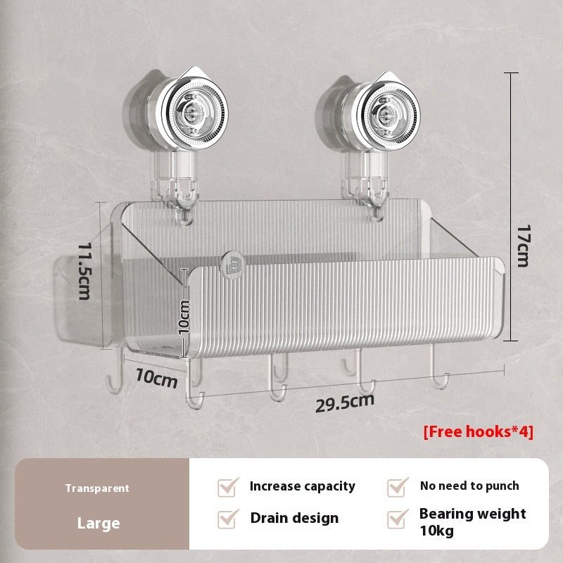 Suction Cup Shower Shelf - No Drill Corner Bathroom Caddy | 9 Styles