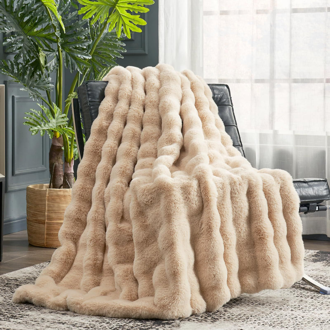 Splendas Tie Dye Throw Blanket Soft Faux Fur Cozy Blanket for Bed & Sofa
