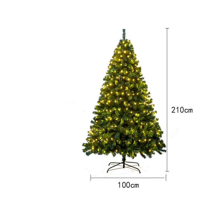 7FT Artificial Pre-lit Christmas Tree with LED Lights & Metal Stand Indoor Decor