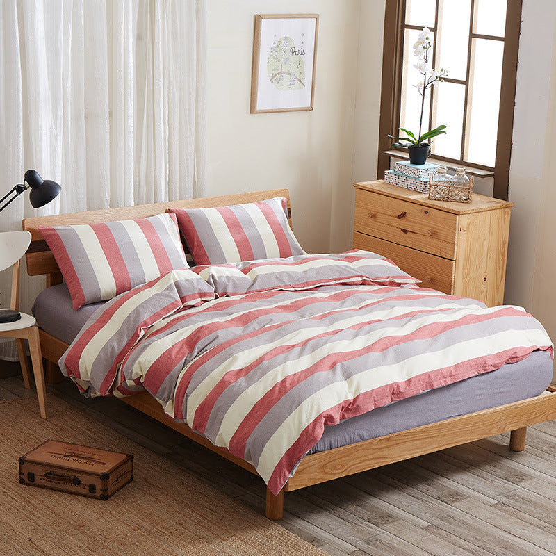 Splendas Geometric Bed Sheet Set Pure Cotton Super Soft 4-Piece Bedding | 4 Sizes